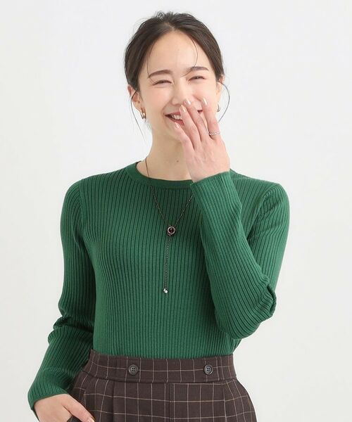 SHOO・LA・RUE / シューラルー ニット・セーター | 【絶妙なゆるピタ/洗濯機可】ちくちくしにくい リブクルーネックやわらかニット【CIRCRIC】 | 詳細5