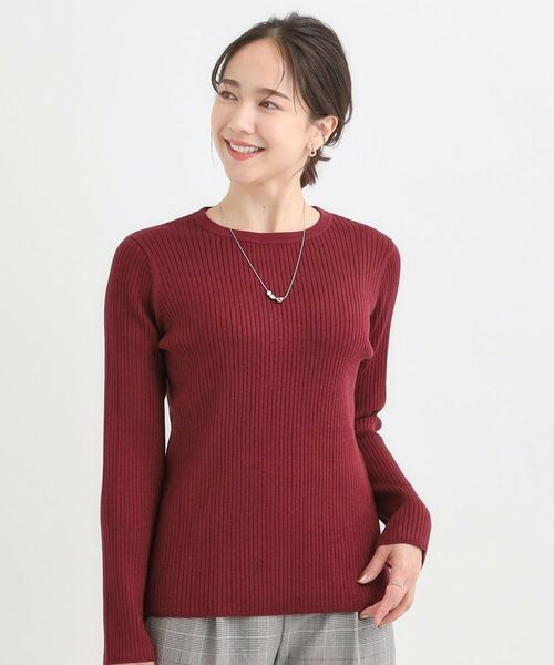 SHOO・LA・RUE / シューラルー ニット・セーター | 【絶妙なゆるピタ/洗濯機可】ちくちくしにくい リブクルーネックやわらかニット【CIRCRIC】 | 詳細9