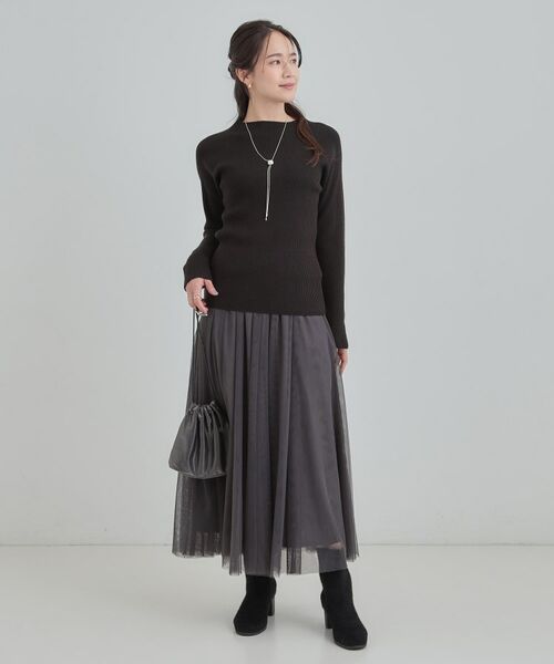 SHOO・LA・RUE / シューラルー ニット・セーター | 【絶妙なゆるピタ/洗濯機可】ちくちくしにくい リブハイネックやわらかニット【CIRCRIC】 | 詳細7