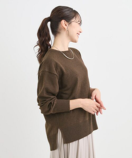 SHOO・LA・RUE / シューラルー ニット・セーター | 【洗濯機可/毛玉レス】アウトスタイルもきれいに決まる サイドスリットニット【CIRCRIC】 | 詳細14