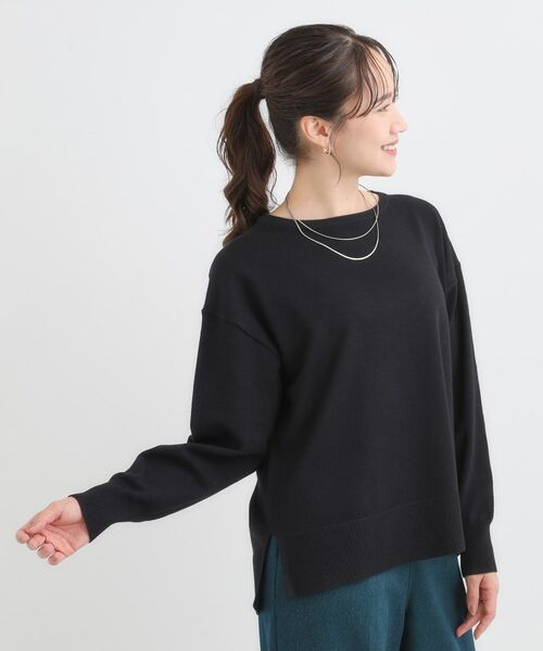 SHOO・LA・RUE / シューラルー ニット・セーター | 【洗濯機可/毛玉レス】アウトスタイルもきれいに決まる サイドスリットニット【CIRCRIC】 | 詳細6