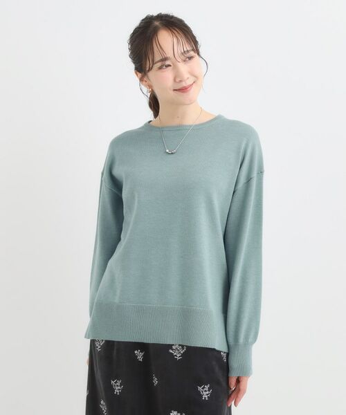 SHOO・LA・RUE / シューラルー ニット・セーター | 【洗濯機可/毛玉レス】アウトスタイルもきれいに決まる サイドスリットニット【CIRCRIC】 | 詳細9