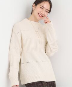 SHOO・LA・RUE / シューラルー ニット・セーター | 【洗濯機可/毛玉レス/S-LL】ミックスケーブル柄ニット