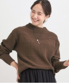 SHOO・LA・RUE / シューラルー ニット・セーター | 【洗濯機可/毛玉レス/S-LL】ミックスケーブル柄ニット