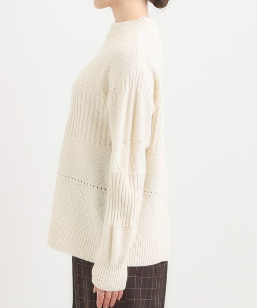 SHOO・LA・RUE / シューラルー ニット・セーター | 【洗濯機可/毛玉レス/S-LL】ミックスケーブル柄ニット | 詳細18