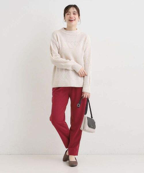 SHOO・LA・RUE / シューラルー ニット・セーター | 【洗濯機可/毛玉レス/S-LL】ミックスケーブル柄ニット | 詳細23