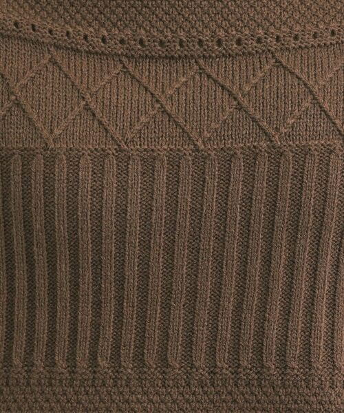 SHOO・LA・RUE / シューラルー ニット・セーター | 【洗濯機可/毛玉レス/S-LL】ミックスケーブル柄ニット | 詳細8