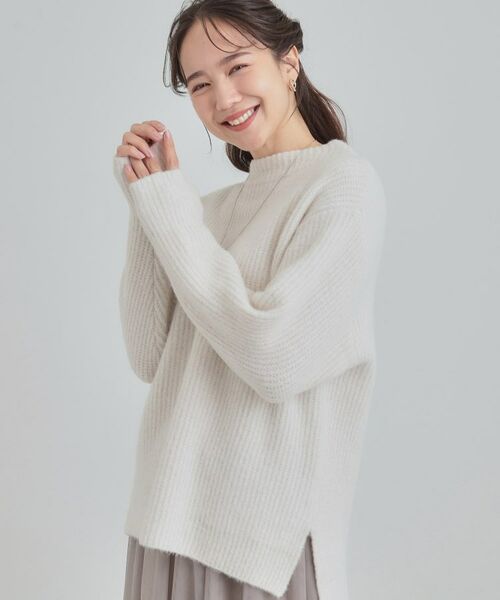 SHOO・LA・RUE / シューラルー ニット・セーター | ふわふわが魅力 ハイネックニットプルオーバー(アイボリー(004))