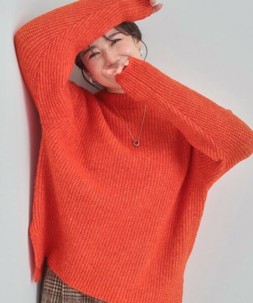 SHOO・LA・RUE / シューラルー ニット・セーター | ふわふわが魅力 ハイネックニットプルオーバー(オレンジ(067))
