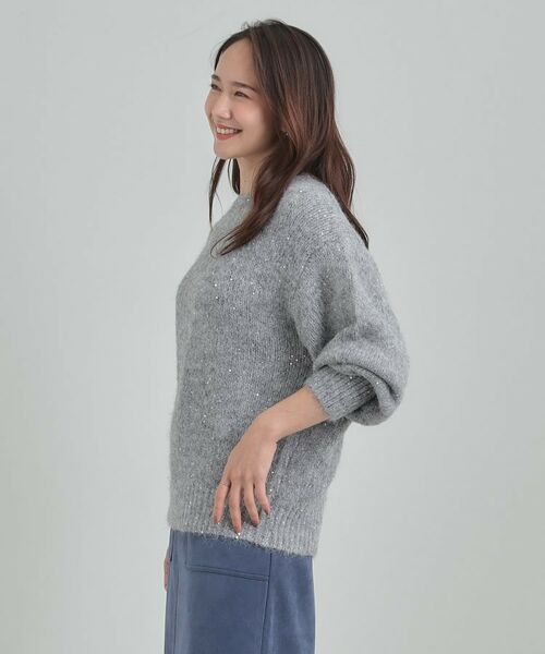 SHOO・LA・RUE / シューラルー ニット・セーター | 【洗濯機可/S-LL】上品にキラリと華やぐ スパンコールニット | 詳細10