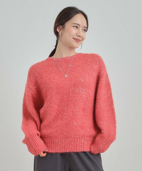 SHOO・LA・RUE / シューラルー ニット・セーター | 【洗濯機可/S-LL】上品にキラリと華やぐ スパンコールニット | 詳細13