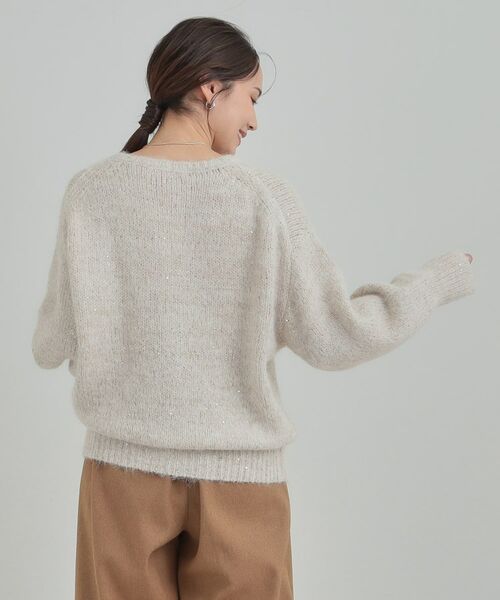 SHOO・LA・RUE / シューラルー ニット・セーター | 【洗濯機可/S-LL】上品にキラリと華やぐ スパンコールニット | 詳細2