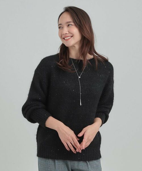 SHOO・LA・RUE / シューラルー ニット・セーター | 【洗濯機可/S-LL】上品にキラリと華やぐ スパンコールニット | 詳細5