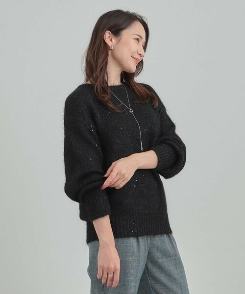 SHOO・LA・RUE / シューラルー ニット・セーター | 【洗濯機可/S-LL】上品にキラリと華やぐ スパンコールニット | 詳細6