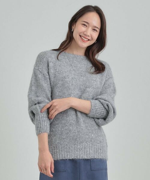 SHOO・LA・RUE / シューラルー ニット・セーター | 【洗濯機可/S-LL】上品にキラリと華やぐ スパンコールニット | 詳細9