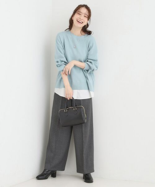 SHOO・LA・RUE / シューラルー ニット・セーター | 【洗濯機可/毛玉になりにくい】一枚で簡単こなれ見え 裾フェイクレイヤード風ニット | 詳細11