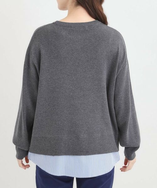 SHOO・LA・RUE / シューラルー ニット・セーター | 【洗濯機可/毛玉になりにくい】一枚で簡単こなれ見え 裾フェイクレイヤード風ニット | 詳細23