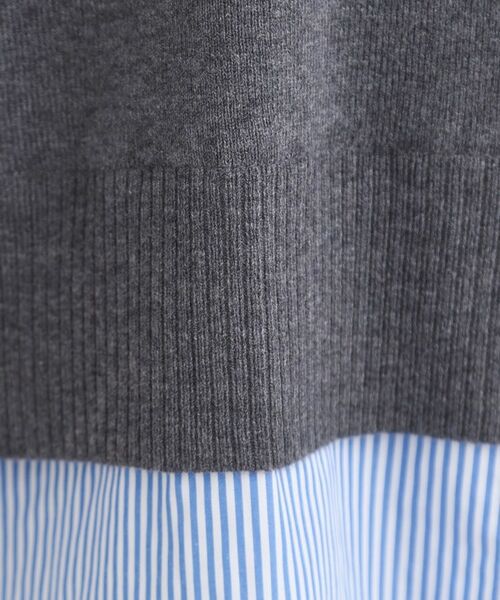 SHOO・LA・RUE / シューラルー ニット・セーター | 【洗濯機可/毛玉になりにくい】一枚で簡単こなれ見え 裾フェイクレイヤード風ニット | 詳細4