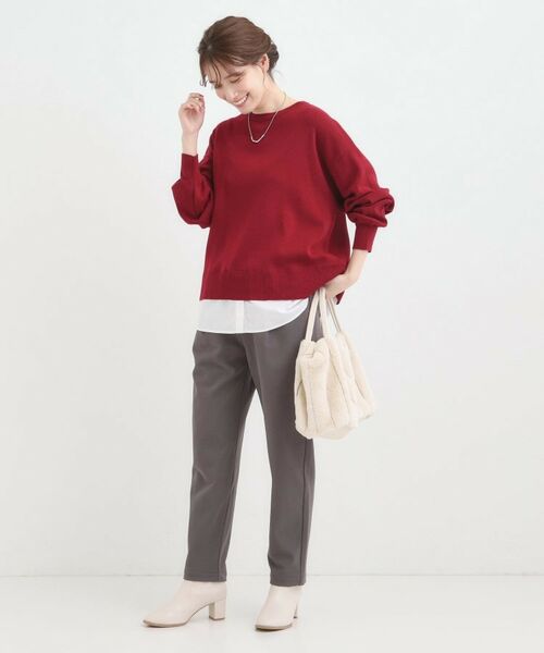 SHOO・LA・RUE / シューラルー ニット・セーター | 【洗濯機可/毛玉になりにくい】一枚で簡単こなれ見え 裾フェイクレイヤード風ニット | 詳細7