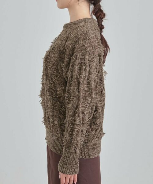 SHOO・LA・RUE / シューラルー ニット・セーター | 【S-LL】ゆるシルエットがこなれ見え フリンジニット | 詳細14