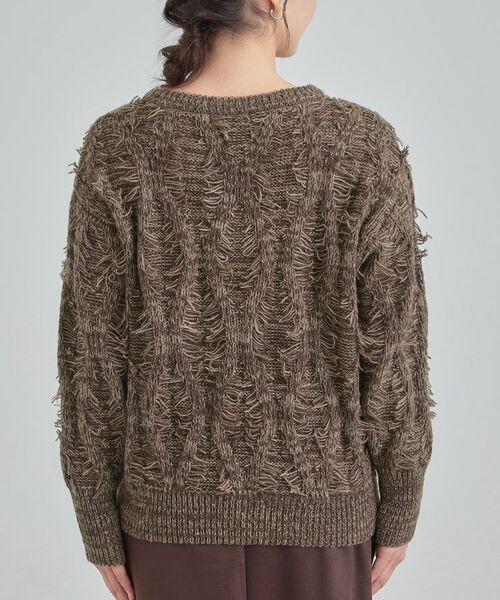 SHOO・LA・RUE / シューラルー ニット・セーター | 【S-LL】ゆるシルエットがこなれ見え フリンジニット | 詳細15