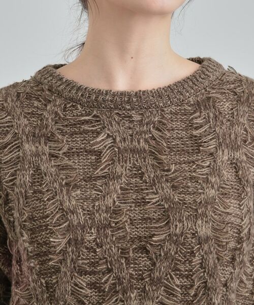 SHOO・LA・RUE / シューラルー ニット・セーター | 【S-LL】ゆるシルエットがこなれ見え フリンジニット | 詳細16
