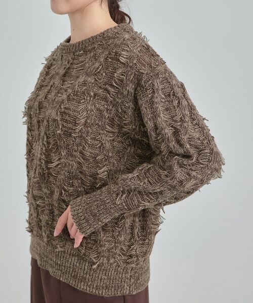 SHOO・LA・RUE / シューラルー ニット・セーター | 【S-LL】ゆるシルエットがこなれ見え フリンジニット | 詳細17