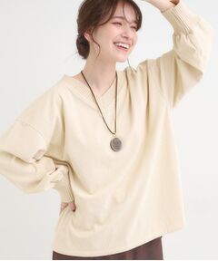 SHOO・LA・RUE / シューラルー カットソー | ニットリブコーデュロイトップス