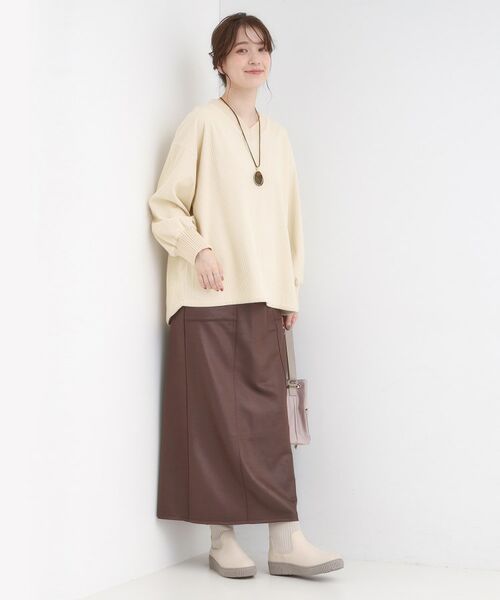 SHOO・LA・RUE / シューラルー カットソー | ニットリブコーデュロイトップス | 詳細3