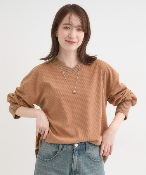 SHOO・LA・RUE / シューラルー カットソー | ニットリブコーデュロイトップス | 詳細5