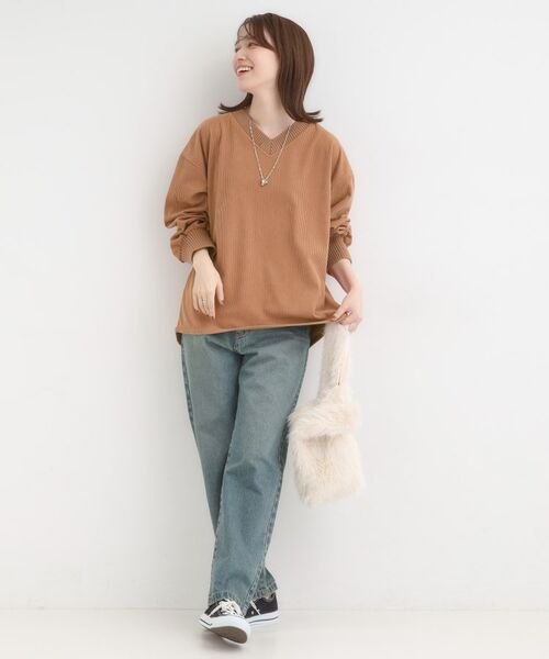 SHOO・LA・RUE / シューラルー カットソー | ニットリブコーデュロイトップス | 詳細7