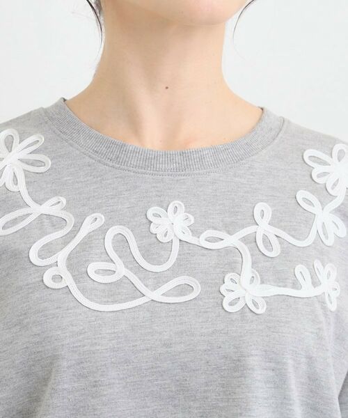 SHOO・LA・RUE / シューラルー カットソー | コード刺繍ミニ裏毛トップス | 詳細16