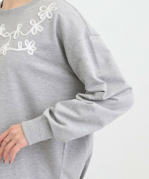 SHOO・LA・RUE / シューラルー カットソー | コード刺繍ミニ裏毛トップス | 詳細17