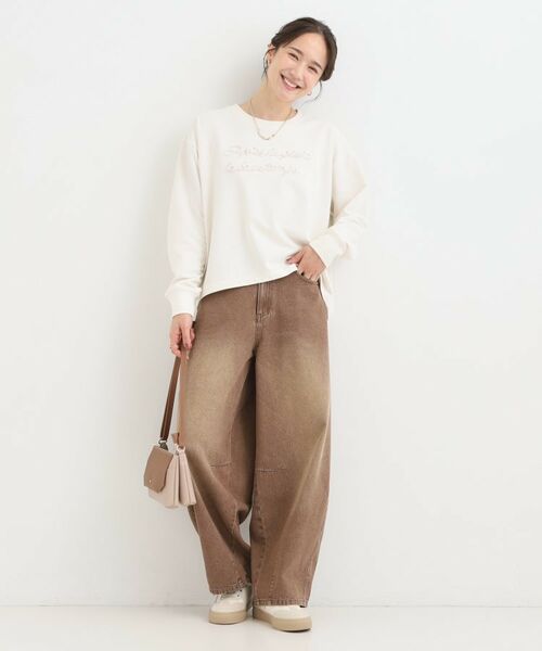 SHOO・LA・RUE / シューラルー カットソー | コード刺繍ミニ裏毛トップス | 詳細3