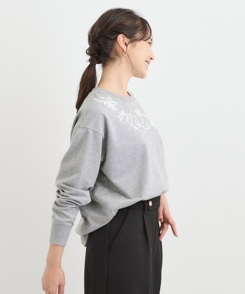 SHOO・LA・RUE / シューラルー カットソー | コード刺繍ミニ裏毛トップス | 詳細6