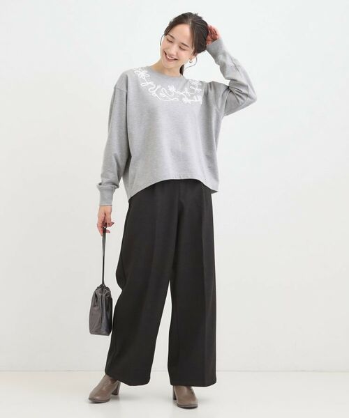 SHOO・LA・RUE / シューラルー カットソー | コード刺繍ミニ裏毛トップス | 詳細7