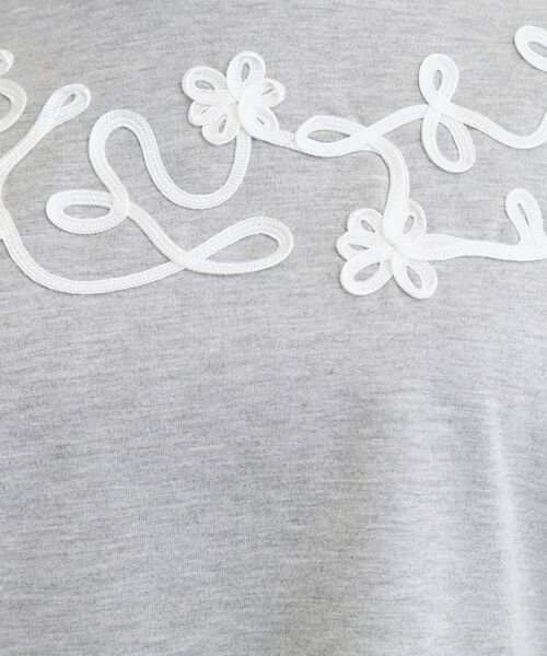 SHOO・LA・RUE / シューラルー カットソー | コード刺繍ミニ裏毛トップス | 詳細8