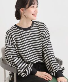 SHOO・LA・RUE / シューラルー カットソー | 【S-LL/洗濯機可】マルチボーダー ミニ裏毛トップス