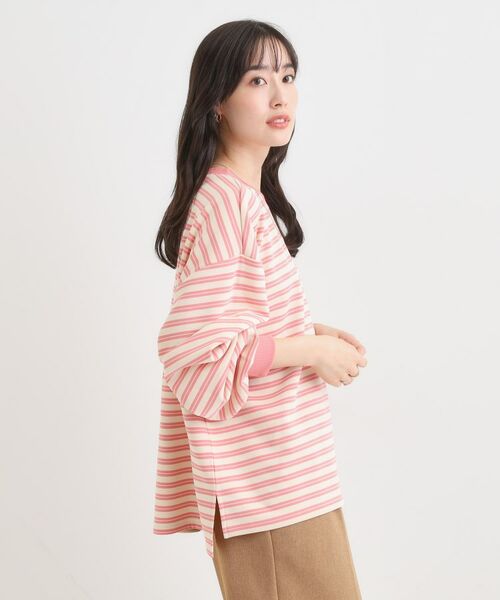 SHOO・LA・RUE / シューラルー カットソー | 【S-LL/洗濯機可】マルチボーダー ミニ裏毛トップス | 詳細10