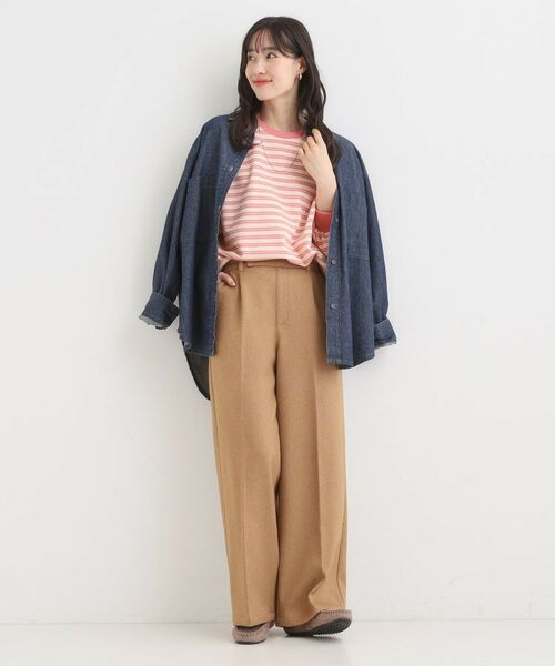 SHOO・LA・RUE / シューラルー カットソー | 【S-LL/洗濯機可】マルチボーダー ミニ裏毛トップス | 詳細11