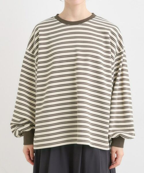 SHOO・LA・RUE / シューラルー カットソー | 【S-LL/洗濯機可】マルチボーダー ミニ裏毛トップス | 詳細13