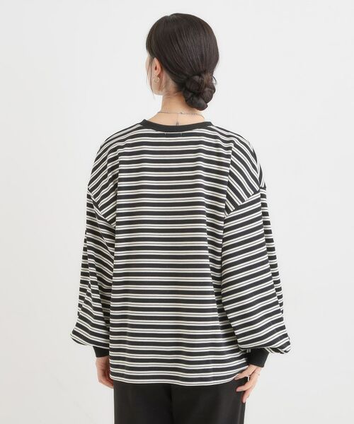 SHOO・LA・RUE / シューラルー カットソー | 【S-LL/洗濯機可】マルチボーダー ミニ裏毛トップス | 詳細2