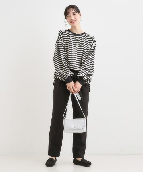 SHOO・LA・RUE / シューラルー カットソー | 【S-LL/洗濯機可】マルチボーダー ミニ裏毛トップス | 詳細3