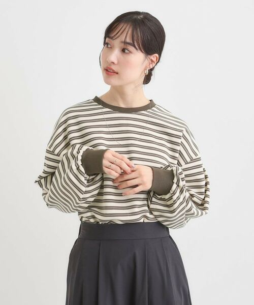 SHOO・LA・RUE / シューラルー カットソー | 【S-LL/洗濯機可】マルチボーダー ミニ裏毛トップス | 詳細5