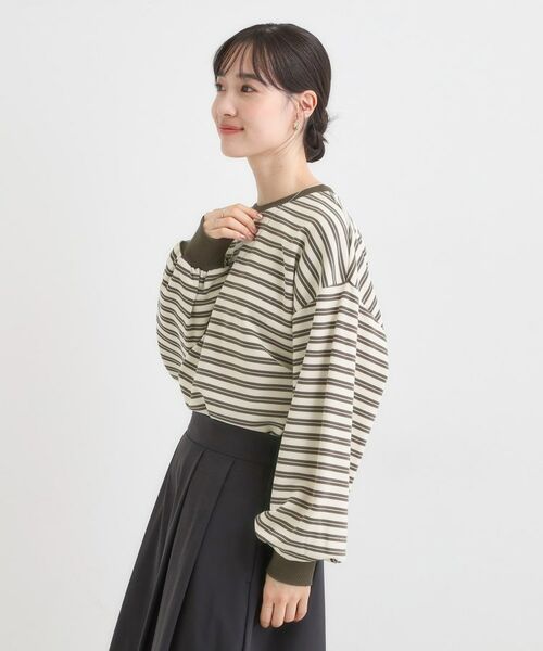 SHOO・LA・RUE / シューラルー カットソー | 【S-LL/洗濯機可】マルチボーダー ミニ裏毛トップス | 詳細6