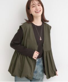 SHOO・LA・RUE / シューラルー ベスト | 美シルエットが大人かわいい 裾バルーンシルエットジレ