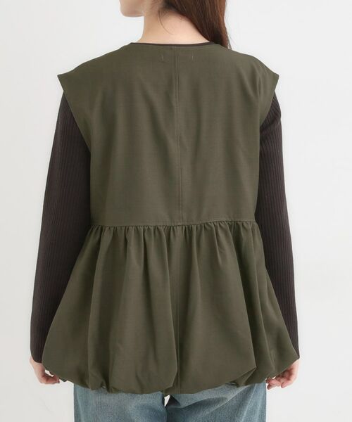 SHOO・LA・RUE / シューラルー ベスト | 美シルエットが大人かわいい 裾バルーンシルエットジレ | 詳細11