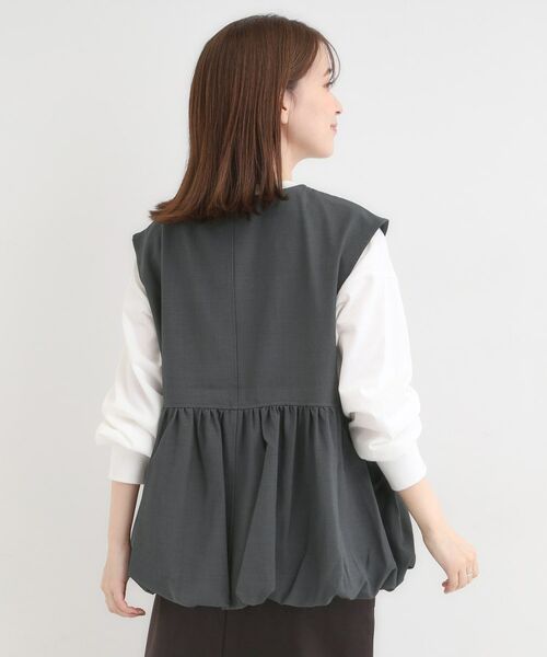 SHOO・LA・RUE / シューラルー ベスト | 美シルエットが大人かわいい 裾バルーンシルエットジレ | 詳細2