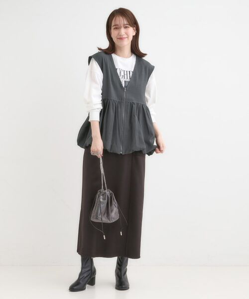 SHOO・LA・RUE / シューラルー ベスト | 美シルエットが大人かわいい 裾バルーンシルエットジレ | 詳細3