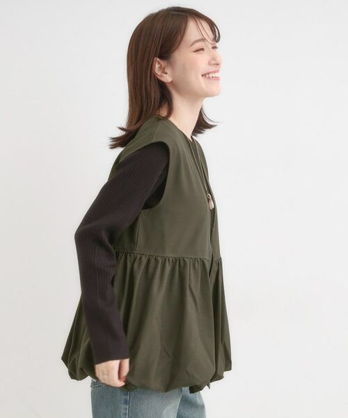 SHOO・LA・RUE / シューラルー ベスト | 美シルエットが大人かわいい 裾バルーンシルエットジレ | 詳細6